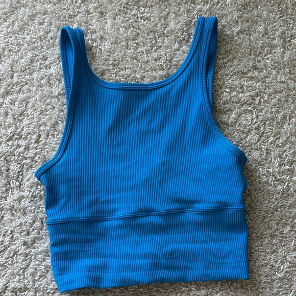Lululemon Blue Ribbed Tank Top size 2 - Picture 1 of 3